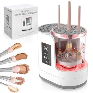Electric Makeup Brush Cleaner Machine With Makeup Brush Dryer Automatic USB Cosmetic Brushes Cleaner Tool Multi-Functional Cosmetic Brush Cleaner for Makeup Brush Sponges Beauty Cosmetic Set