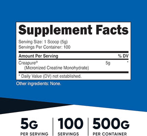 Nutricost Creapure¢ç Creatine Monohydrate 500 Grams
