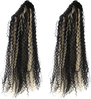 LOGOFUN 2pcs Fak Ponytail Wig Natural Wavy Ponytail Wig Synthetic Hairpieces Synthetic Fake Hair Clip On Pony Tails Hair Extensions for Women Girls Daily Cosplay Hair Accessories