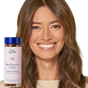 eSalon Permanent Hair Color &amp; Dye Kit - Light Brown Golden - Professional-Grade Ammonia-Free Personal Colorist for Up To 100% Gray Coverage on All Hair Types