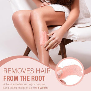 KeShi Waxing Kit Painless Hair Removal Wax Warmer with 6 Bags Hard WaxBeans for Full Body Legs Face Eyebrows &amp Bikini? Ideal for Both Women &amp Men(Blush)