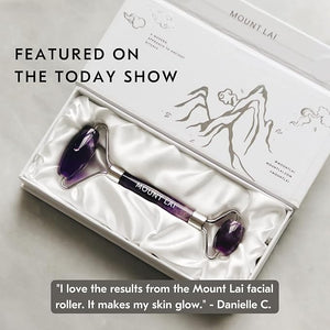 Mount Lai De-Puffing Amethyst Face Roller ? The Stone of Tranquility Facial Massager to Soothe Calm &amp De-Puff Sensitive Skin A Self-Care Ritual for Radiance