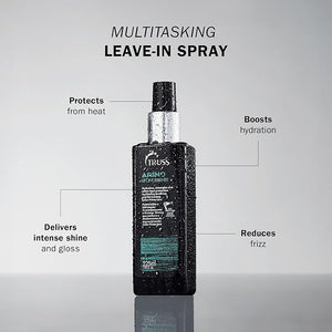 TRUSS Amino Heat Protection Spray for Hair - Anti Frizz Leave In Hair Spray - Infused with Essential Oils to Hydrate &amp; Replenish Amino Acids - Color Safe Heat Protectant &amp; Detangler (7.61 oz)
