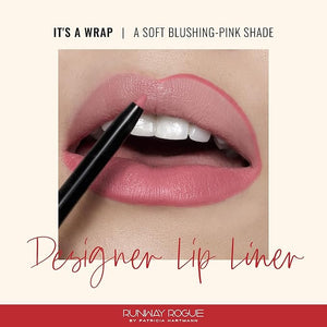 Runway Rogue Designer Liner Lip Pencil, Matte Blush-Pink Lip Liner Pencil and Lip Liner Sharpener, ¡®It¡¯s a Wrap¡¯