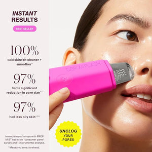 DERMAFLASH DERMAPORE+ Skin Care Device, Ultrasonic 2-in-1 Pore Extractor and Skincare Infuser, Pop Pink