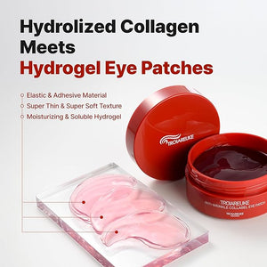 TROIAREUKE Anti-Wrinkle Collagel Eye PatchSmooths eyeforeheadfacial wrinklesReduces puffiness &amp Dark circlesHydrogel Wrinkle patchesElasticadhesive formulation (60Count)