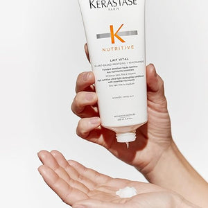 Kerastase Nutritive Lait Vital Hydrating Conditioner For Fine to Medium Dry Hair - Illuminates Shiny Hair and Easily Detangles With Plant-Based Proteins &amp Niacinamide