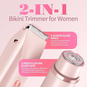 GlowShave¢â -2-in-1 Women¡¯s Body Shaver,Glow Aura Bikini Shaver