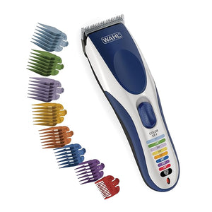 Wahl Color Pro Cordless Rechargeable Hair Clipper &amp Trimmer ? Easy Color-Coded Guide Combs - for Men Women &amp Children ? Model 9649P