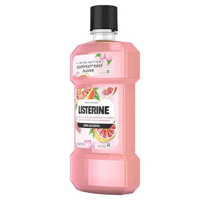 Listerine Zero Alcohol Mouthwash Oral Rinse Kills up to 99% of Bad Breath Germs Limited Edition Grapefruit Rose Flavor 500 mL