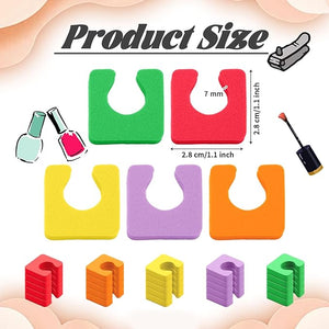 600 Pcs Toe Separators Unisex Soft Foam Finger Divider Spacer Set Nail Polish Art Painting Pedicure Tools Suitable for Spa Salon Beauty Foot Therapy Multicolour