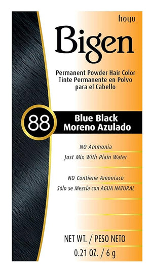 #88 Blue Black Bigen Permanent Powder - 6 Pack