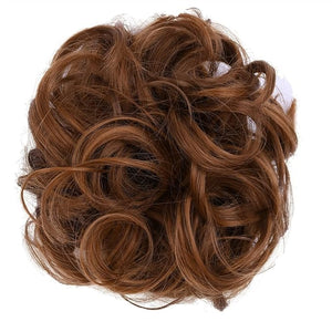 Hair Accessories 1 Pack Synthetic Donut Bun Messy Bun Hair Slices Curly Wavy Headbands Women Bun Wig Synthetic Wig Hair Extensions Hair Pieces For Women(6AH27)