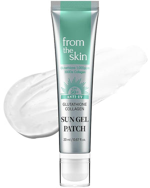 Glutathione Collagen Sun Gel Patch ? Transparent Gel to High Adhesion Invisible UV Shade Patch - UVA/UVB Block for Outdoor Activities - For All Skin Types and Tones, 0.67 fl.oz.
