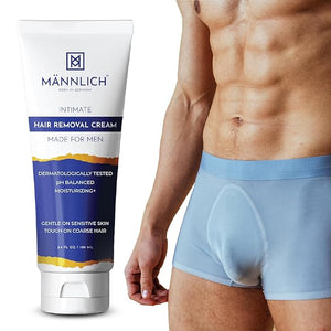Hair Removal Cream for Men (100 ml) | Painless, Faster, Soothing for Unwanted Coarse Pubic Hair, Suitable For All Skin Types (Pack of 1)