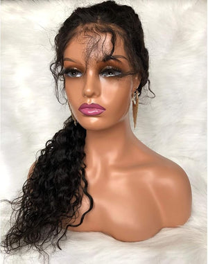 Realistic Female Mannequin Head with Shoulder Manikin PVC Head Bust Wig Head Stand with Makeup for Wigs Necklace Earrings Light Brown