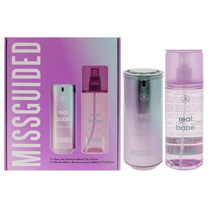 Missguided Real Babe for Women - 2 Pc Gift Set 2.7oz EDP Spray 7.4oz Body Mist
