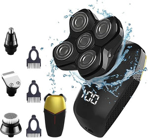 Revolutionary Upgrade Bald Men's 4-in-1 Electric Head Shavers Cordless Comfortable IPX7 Waterproof m Wet/Dry Use Equipped with Clippers Trimmers &amp Cleansing Rechargeable for Smooth Shave