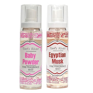 Infinix Fine Fragrance Mist Set - Baby Fresh Powder &amp; Egyptian Musk - 2 fl oz/60ml (Pack of 2) - Long-Lasting Body Spray for Daily Use - Gentle Perfume for Men &amp; Women,Elegant and Affordable F
