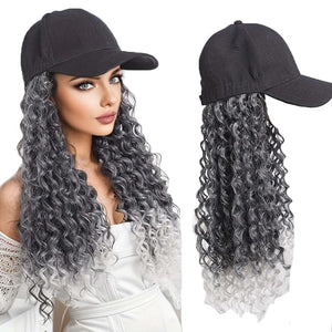 Hat Wig Baseball Cap Wig Extensions Adjustable Wig Hat Attached African Kinky Curly Hairpiece Braiding wig