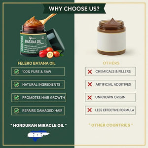 Unrefined Batana Oil for Hair Growth - 100% Pure Organic &amp Authentic Dr Sebi Batana Hair Mask from Honduras - Repairs Split Ends Reduces Hair Loss &amp Boosts Beard Growth All Hair Types ? 4.0