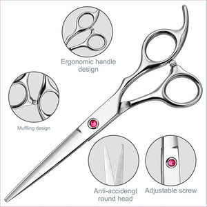 Fcysy Professional Barber Scissors - Thinning Shears for Men &amp Women Salon Hair Trimming Kit with Scissors Set