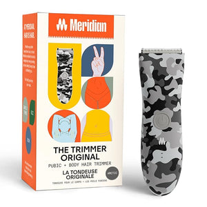 MERIDIAN The Trimmer Original - Body Hair Trimmer for Men, Electric Shaver for Pubic Hair, Chest, Legs &amp; Bikini, Waterproof &amp; Rechargeable, Arctic