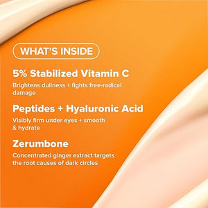 Paula's Choice C5 Super Boost Eye Cream for Dark Circles Puffy Eyes Fine Lines &amp Crow¡¯s Feet Eye Repair Cream with 5% Vitamin C Hyaluronic Acid &amp Peptides Fragrance Free 0.5 fl oz