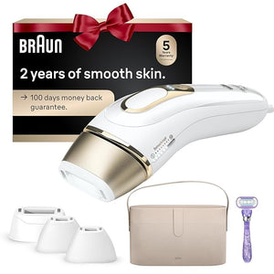 Braun Smart IPL, Silk¡¤Expert Pro 5: at Home Laser Hair Removal for Women and Men, Permanent Visible Hair Reduction in Hair Regrowth for Body &amp; Face, Wide Head and Two Precision Heads, IPL5347