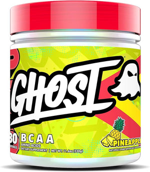 GHOST BCAA Powder Amino Acids Supplement Pineapple - 30 Servings - Sugar-Free Intra Post &amp Pre Workout Amino Powder &amp Recovery Drink 7G BCAA