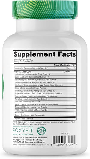 FoxyFit Detox for Her 30 Day Detox Cleanse Formula That Supports Healthy Digestion Function Promotes Detoxification &amp Balances from Within*