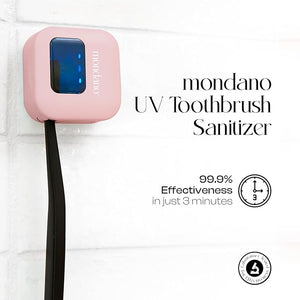 Mondano UV-C Toothbrush Sanitizer and Holder Toothbrush Case - Manual/Electric Toothbrush Cover for Any Toothbrush Head - Rechargeable Toothbrush Travel Case Tooth Brush Cover Cap for Home