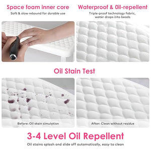 Arm Rest for Nails Tech BORNBYME Update PU Leather Fish Pattern Hand Nail Foot Stand Rest for Manicure &amp PedicureWhite