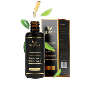 OLEUMA¢â TrichoGenesis Complex ? Pharmacist-Formulated Bioactive Scalp &amp Follicle Pre-Wash Oil with Pumpkin Seed Rosemary Bhringraj Black Cumin Jojoba Saw Palmetto Peppermint &amp Vitamin E