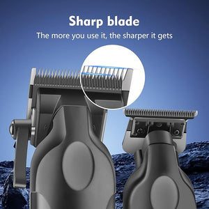 KEMEI Professional Hair Clippers Set for Men,Cordless Rechargeable Hair Clippers Kit, Clippers and Trimmer Set for Hair Cutting, Haircut Clippers,Gifts for Men (PG2290D+2293)