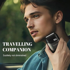 Electric Foil Shaver for Men: Mini Electric Razor for Face - IPX7 Waterproof Cordless Razor with LED Display - 3 Floating Blade USB-C Fast Rechargeable for Travel &amp Home - Carbon Gray