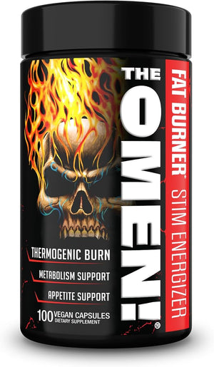 JNX SPORTS The Omen! Thermogenic Fat Burner ? Dietary Supplement for Men &amp Women with L Carnitine | Appetite Suppressant &amp Metabolism Booster | 100 Capsules