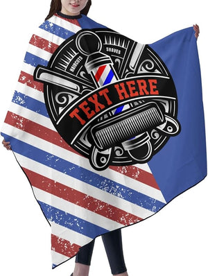 Custom Vintage Barber Shop Barber Cape Personalized Haircut Cape with Your Text Name Logo Salon Haircut Apron Customized Unisex Hair Cutting Cape Barber Hairdressing Cape for Men Women