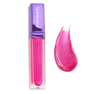 Gerard Cosmetics Emily D Baker X Lighted Lip Gloss (Objection), Sheer Pink Lip Gloss with Iridescent Pearl Finish, Includes Light &amp; Mirror, Cruelty Free, Made in the USA