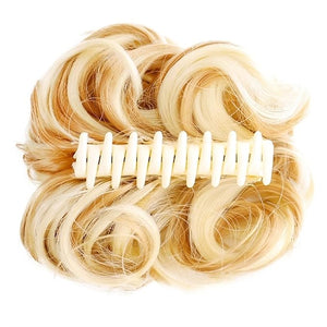 EARSHOT Hair Buns Hair Piece Synthetic Messy Bun Wavy Curly Bun Ponytail Hair Extensions Fancy Curly Bun Claw Clip Bun Wig For Women Hair Accessories For Girls (Color : 1pcs-07)