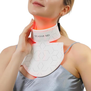 Neck &amp; D?collet? Firming Beauty Device ? LED Light Therapy Skin Tone and Texture Enhancement, 630nm and 830nm Dual Wavelengths Emission LED Device, Liquid Silicone