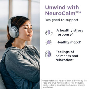 Designs for Health NeuroCalm - 5HTP GABA L-Theanine Supplement for Stress Response - Methylated B12 Vitamin B6 Taurine Chamomile &amp Magnesium Supplement for Mood Support (60 Vegan Capsules)