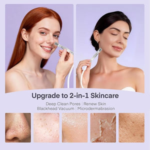 Diamond Micro-dermabrasion Machine 2 in 1 Dermabrasion Facial Machine for Exfoliation &amp Blackhead Removal Home Use Facial Skin Care Device