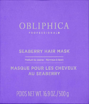 Obliphica Medium to Coarse Seaberry Mask 1.05 Pound - Nourishing and Restorative Hair Treatment for Medium to Coarse Hair Types Ensuring Lustrous Shine Manageability and Revitalization