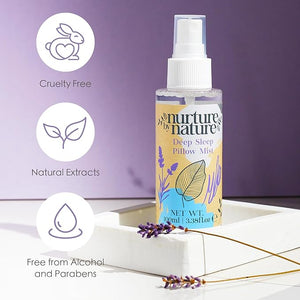 NURTURE BY NATURE Relax &amp Calm Christmas Gift Basket ? Spa Gifts for Women with Bath Bomb Hand Cream Lavender Pillow Mist &amp Scented Candle - Vegan - Stocking Stuffers Holiday Gifts Gifts f