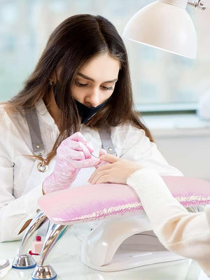 LIONVISON Arm Rest for Nails Tech: Microfiber Leather Hand Rest for Nails Cushion Hand Rest Pillow for Nails Toenails Detachable Nail Art Accessories Tool for Nails Tech (Crocodile Pink)