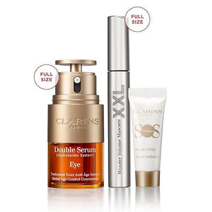 Clarins DOUBLE SERUM EYE | Anti-Aging Eye Treatment | Visibly Smoothes, Firms, Hydrates and Revitalizes For More Youthful-Looking Eyes In Just 7 Days* | 13 Plant Extracts, Including Turmeric | 0.6 Oz