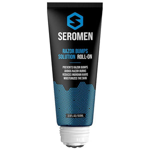 Seromen Razor Bump Treatment for Men - Ingrown Hair Treatment for Men - Face &amp; Body After Shave &amp; Razor Burn Treatment - Metal Roll On Soothes Skin &amp; Calms Irritation (3.5fl.oz) Made in US