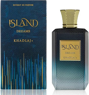 Khadlaj Island Dreams ? Fruity, Floral, Woody, Musky ? Extrait de Parfum Long-Lasting Fragrance for Unisex, 3.4 Ounce