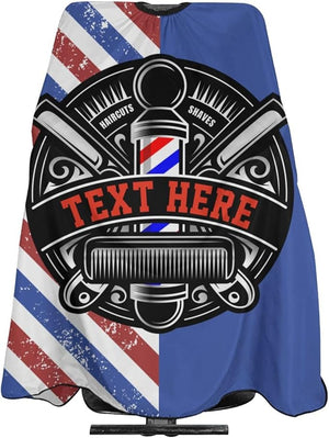 Custom Vintage Barber Shop Barber Cape Personalized Haircut Cape with Your Text Name Logo Salon Haircut Apron Customized Unisex Hair Cutting Cape Barber Hairdressing Cape for Men Women